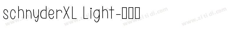 schnyderXL Light字体转换